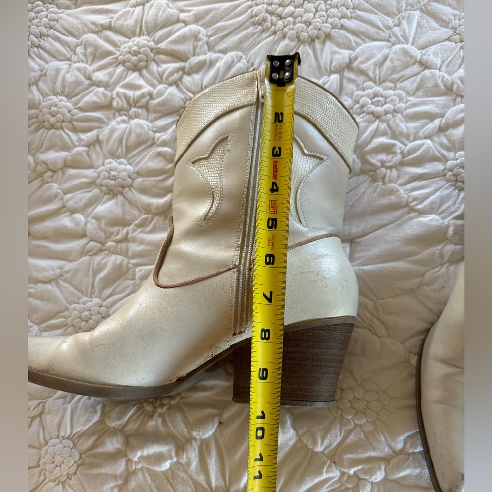 Cream Cowgirl Boots - Picture 9 of 10